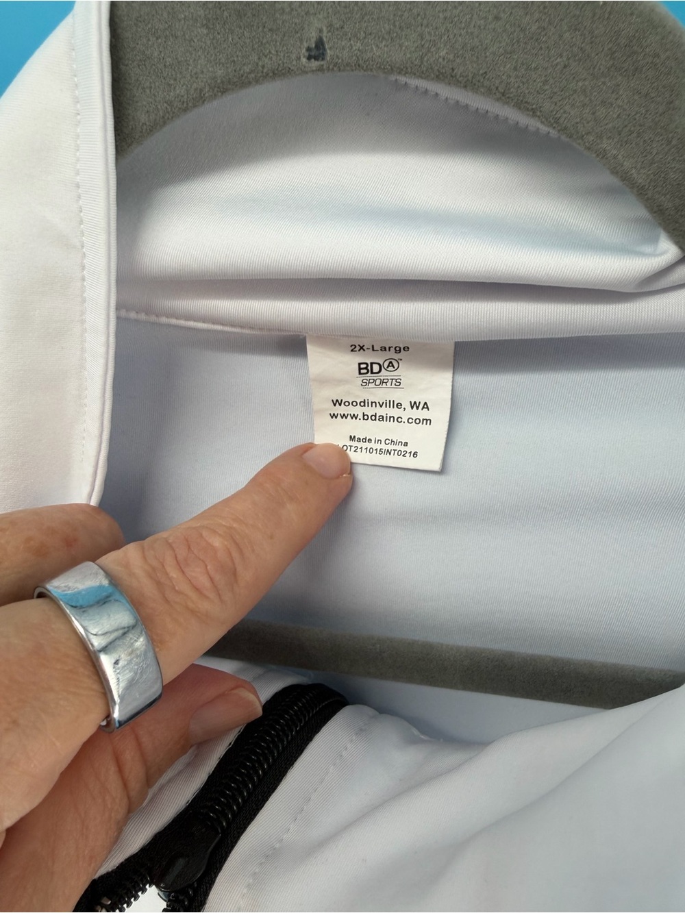March Madness White Long Sleeve Quarter-Zip Pullover - Picture 2 of 4